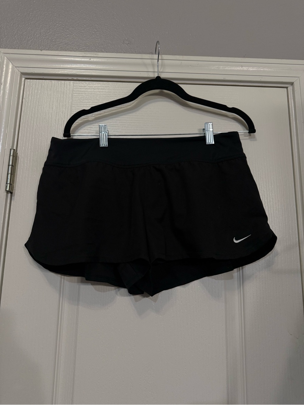 Nike Black Women's Athletic Shorts with Reflective Swoosh